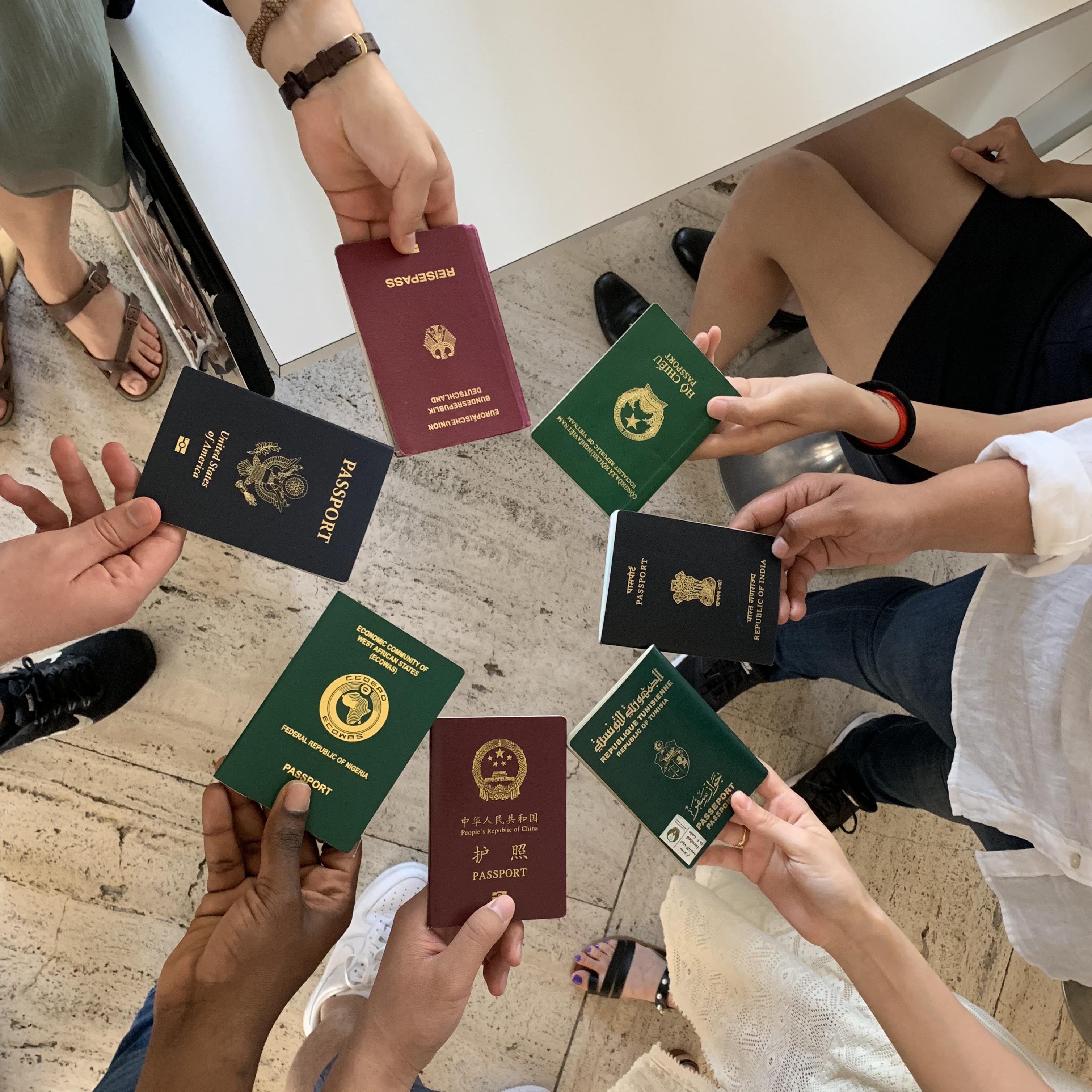 2019 ESI diversity photo with passports