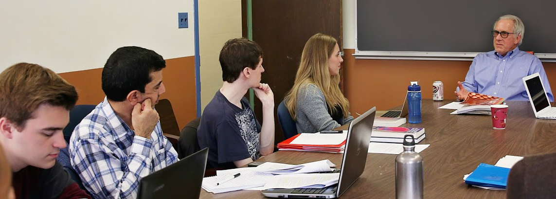 Political Science students attend class